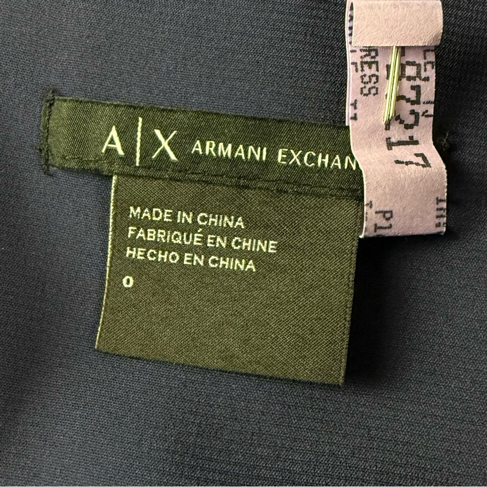 AX Armani Exchange Dress Womens 0 Blue Sleeveless Fit Flare - Picture 4 of 7